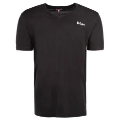 LEE COOPER Tee shirt col v canard poitrine travis Homme NOIR Clearance