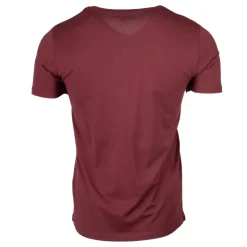LEE COOPER Tee shirt col v canard poitrine travis Homme BORDEAUX Hot