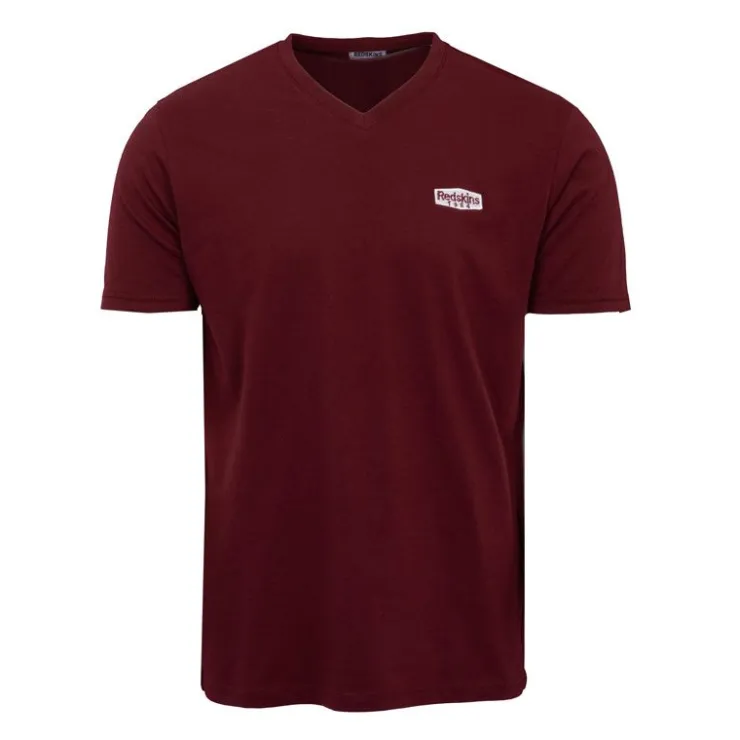 REDSKINS Tee shirt col V Dalton avec logo Homme BORDEAUX Online