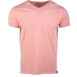 BLAGGIO Tee shirt col v en coton uni myke-b Homme ROSE Sale