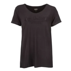 VON DUTCH Tee shirt col V fluide strass logo Femme NOIR Best