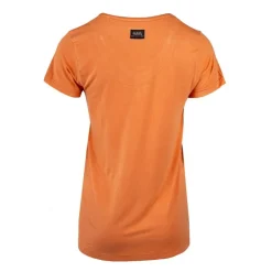 VON DUTCH Tee shirt col V fluide strass logo Femme ORANGE CLAIR Online