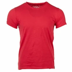BLAGGIO Tee shirt col v Homme ROUGE