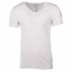 CERRUTI Tee shirt col v sabbione Homme BLANC Outlet