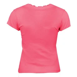 CHANTAL THOMASS Tee shirt col v venezia avec dentelle Femme ROSE