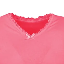 CHANTAL THOMASS Tee shirt col v venezia avec dentelle Femme ROSE