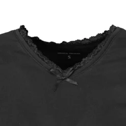 CHANTAL THOMASS Tee shirt col v venezia avec dentelle Femme NOIR Sale