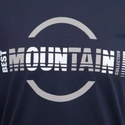 BEST MOUNTAIN Tee shirt coton à imprimé Homme BLEU FONCE
