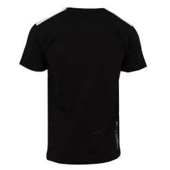 GEORGES RECH Tee shirt coton bandes épaules texte Sport brodé Homme NOIR Outlet