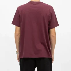 LEVI'S Tee shirt coton col rond coupe droite Homme BORDEAUX New