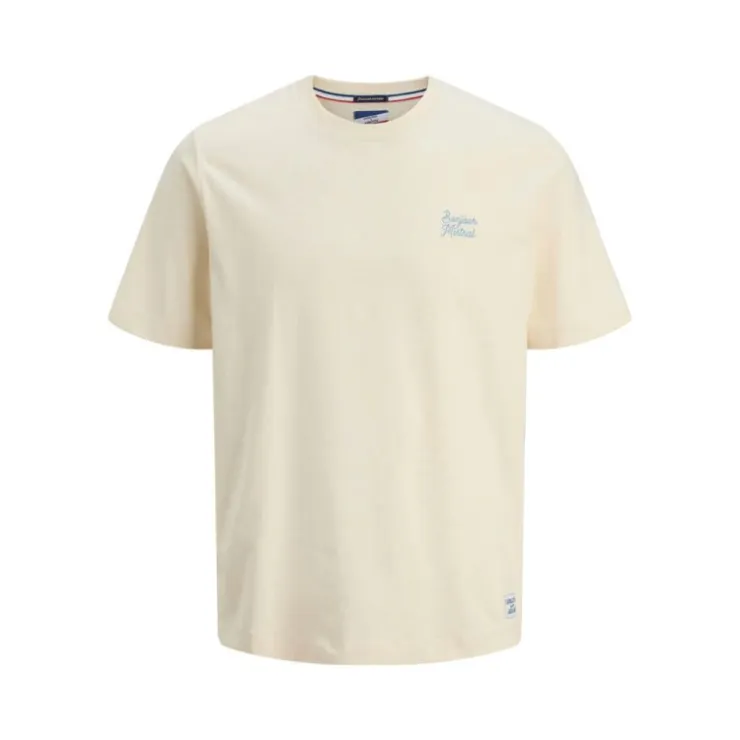 JACK & JONES Tee shirt coton collab la Boulisterie imprimé texte Homme BLANC ECRU Best