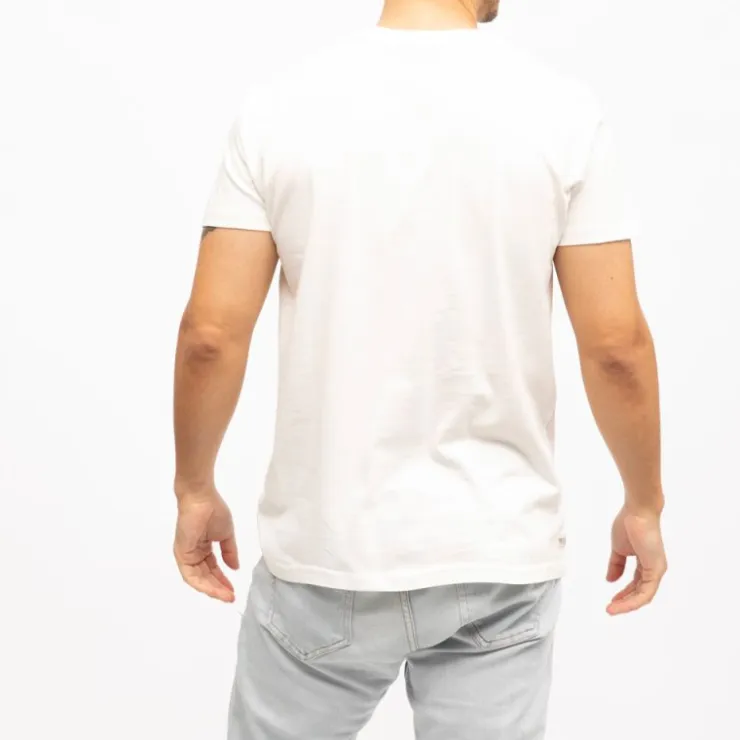 DEELUXE 74 Tee shirt coton garland imprimé tête de mort Homme BLANC ECRU Outlet