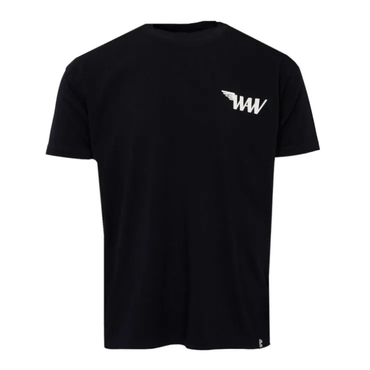 WHEELS AND WAVES Tee shirt coton imprimé dos textuel Homme NOIR Sale