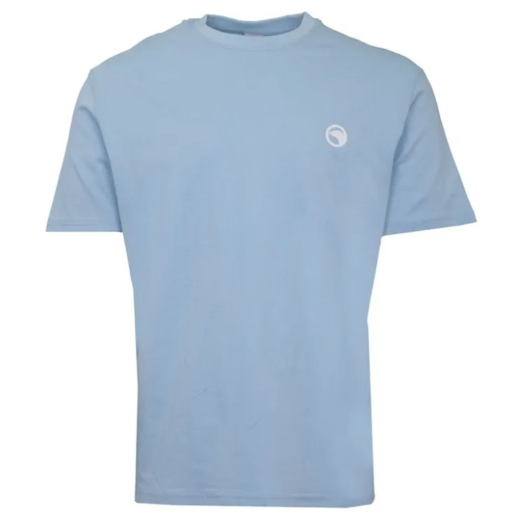 COMPAGNIE DE CALIFORNIE Tee shirt coton imprimé grand logo dos Homme BLEU CLAIR
