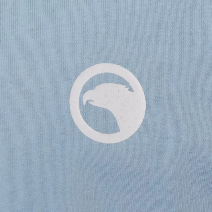 COMPAGNIE DE CALIFORNIE Tee shirt coton imprimé grand logo dos Homme BLEU CLAIR