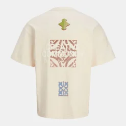 JACK & JONES Tee shirt coton Noho dos imprimé graphique Homme BEIGE New