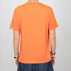 VON DUTCH Tee shirt coton illustration moto avec damnier Homme ORANGE Outlet