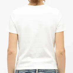 LA PETITE ETOILE Tee shirt coton twila à strass avec ouverture avant Femme BLANC Best