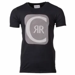 CERRUTI Tee shirt court col rond de niro Homme NOIR Hot