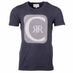 CERRUTI Tee shirt court col rond de niro Homme BLEU FONCE Sale