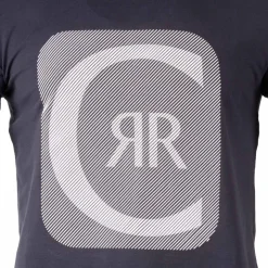 CERRUTI Tee shirt court col rond de niro Homme BLEU FONCE Sale