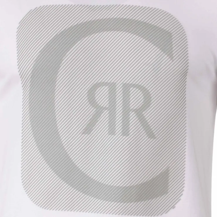 CERRUTI Tee shirt court col rond de niro Homme BLANC Outlet