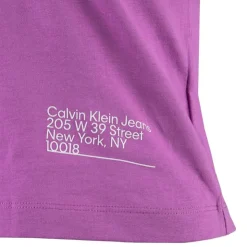 CALVIN KLEIN Tee shirt court en coton Femme VIOLET Discount