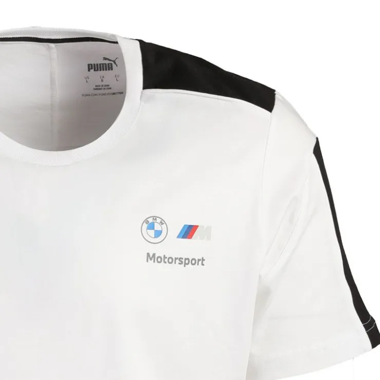 PUMA Tee shirt de sport bande noire col rond Homme BLANC Clearance