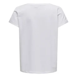 ONLY Tee shirt de sport coton bio imprimé graphique BLANC Outlet