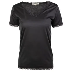 JEAN-LOUIS SCHERRER Tee shirt dentelle coton moyra Femme NOIR