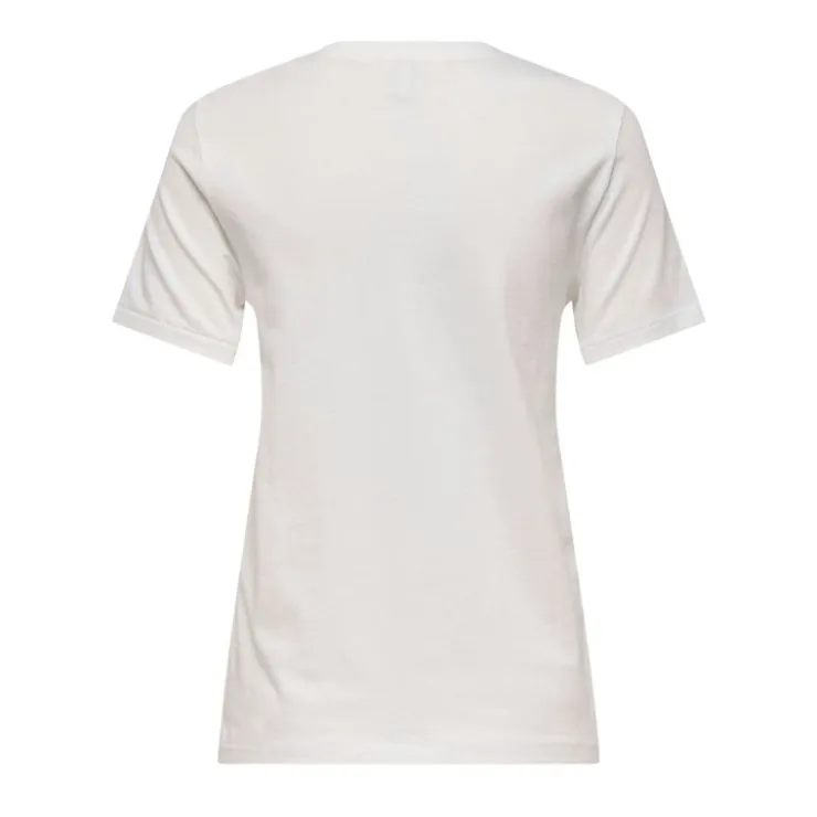 ONLY Tee shirt en coton imprimé coeurs Femme BLANC Best