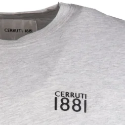 CERRUTI Tee shirt en coton manches courtes 18314 Homme GRIS CLAIR New