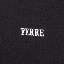 GIANFRANCO FERRE Tee shirt en coton texturé logo brodé Homme NOIR