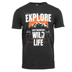 BEST MOUNTAIN Tee shirt "Explore Wild Life" coton Homme GRIS FONCE Clearance