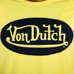 VON DUTCH Tee shirt fluo logo poitrine noir Homme JAUNE Best