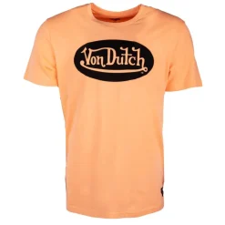 VON DUTCH Tee shirt fluo logo poitrine noir Homme ORANGE Sale