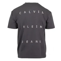 CALVIN KLEIN Tee shirt gris dos avec inscription Femme GRIS FONCE Best
