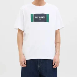 JACK & JONES Tee shirt hayato coton manches courtes regular fit Homme BLANC Online