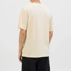 JACK & JONES Tee shirt hayato coton manches courtes regular fit Homme BLANC ECRU Hot