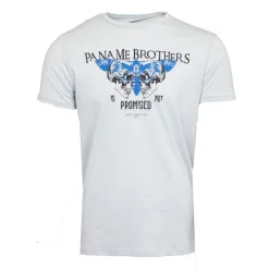 PANAME BROTHERS Tee shirt illustration têtes de mort et papillon en coton Homme BLEU CLAIR Online