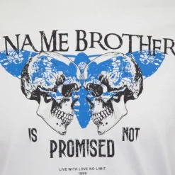 PANAME BROTHERS Tee shirt illustration têtes de mort et papillon en coton Homme BLEU CLAIR Online