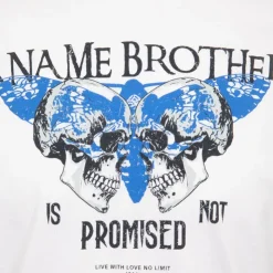 PANAME BROTHERS Tee shirt illustration têtes de mort et papillon en coton Homme BLANC Outlet