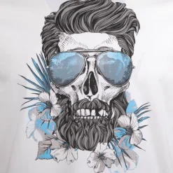 BLAGGIO Tee shirt imprimé 100% coton milan Homme BLANC New