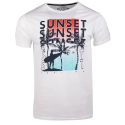 BLAGGIO Tee shirt imprimé california mikado Homme BLANC Outlet