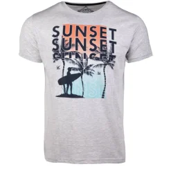 BLAGGIO Tee shirt imprimé california mikado Homme GRIS CLAIR Discount