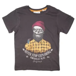 DEELUXE 74 Tee shirt imprimé devant Enfant NOIR Hot