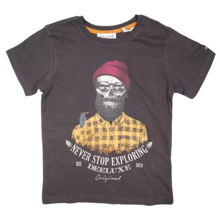 DEELUXE 74 Tee shirt imprimé devant Enfant NOIR Hot