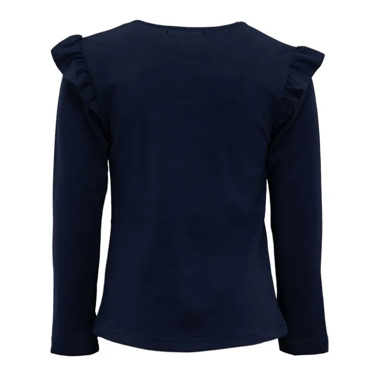 CXL BY CHRISTIAN LACROIX Tee shirt imprimé gold épaules à volants Enfant BLEU FONCE Online