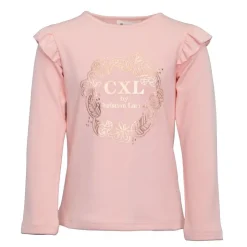 CXL BY CHRISTIAN LACROIX Tee shirt imprimé gold épaules à volants Enfant ROSE Best