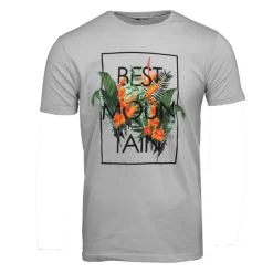 BEST MOUNTAIN Tee shirt imprimé plantes tropicales Homme GRIS Online